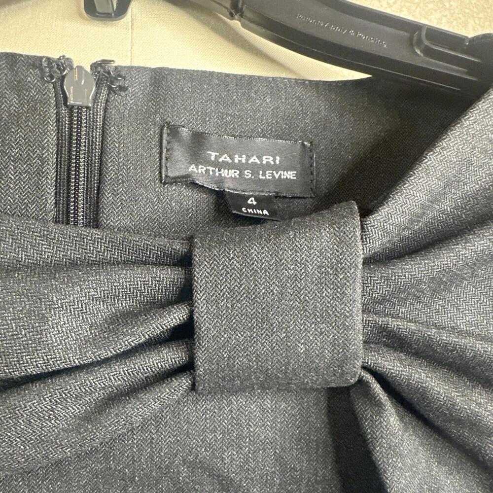 Tahari viscose Women’s Size 4 Gray Office‎ Dress - Picture 3 of 7